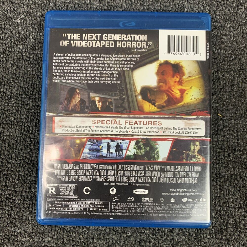 V / H / S: Viral [Blu-ray 2015] Horror Anthology V/H/S 3 Viral Found Footage - Picture 2 of 4